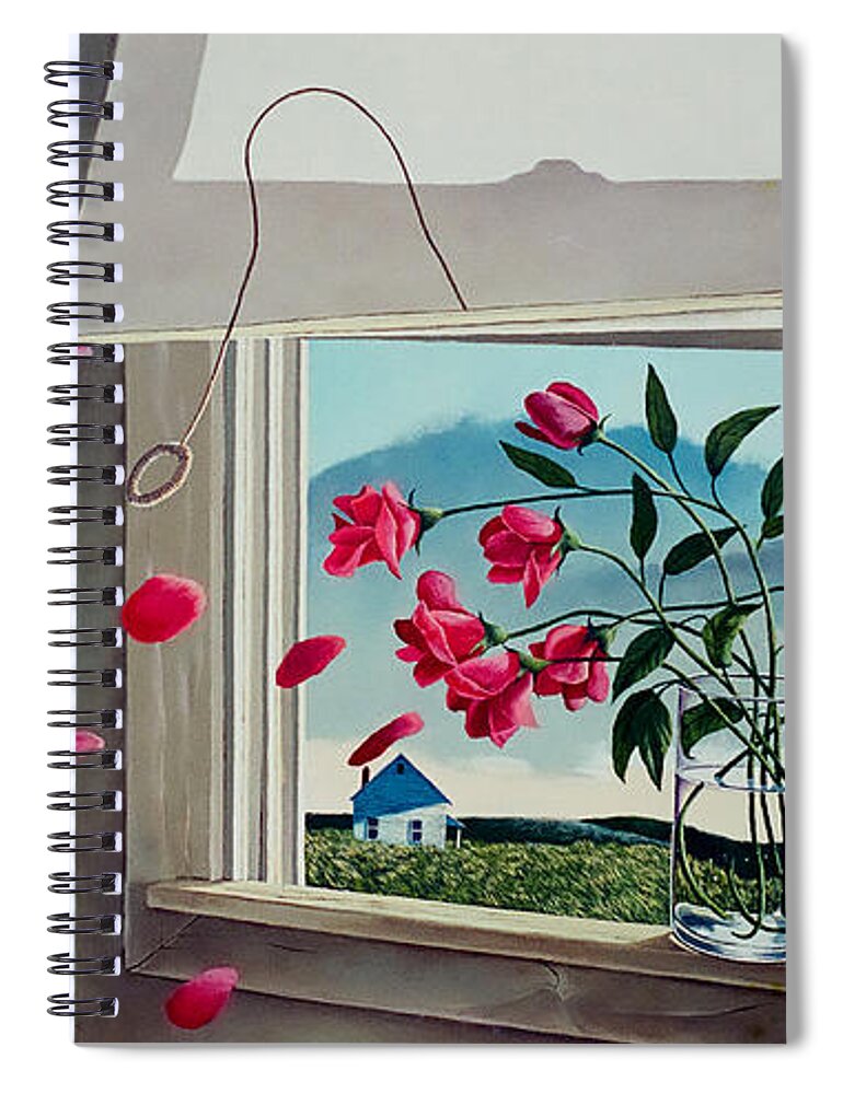 Roses Spiral Notebook featuring the painting Always with you by Christopher Shellhammer
