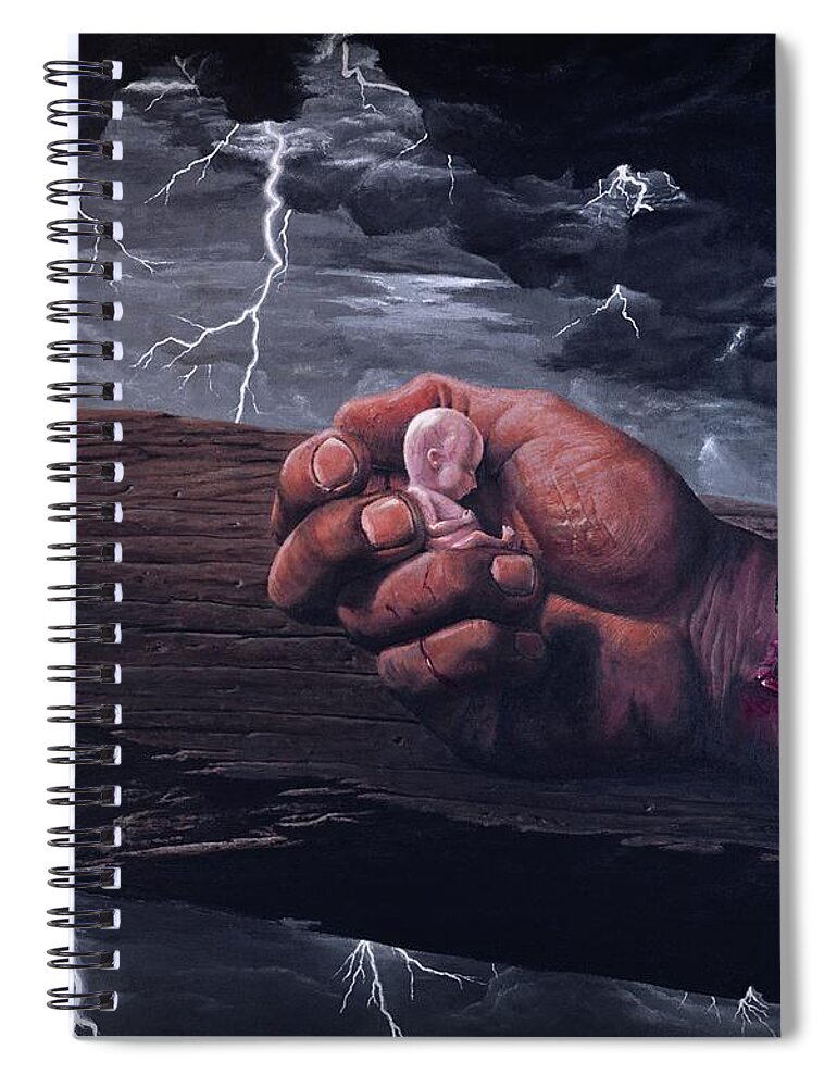Spiritual Spiral Notebook featuring the painting Amazing Grace by Bill Stephens