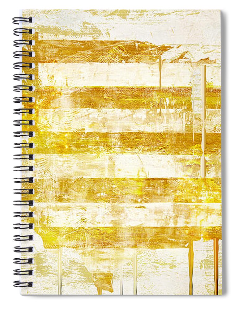 Usa Spiral Notebook featuring the painting American Flag Map by Mindy Sommers