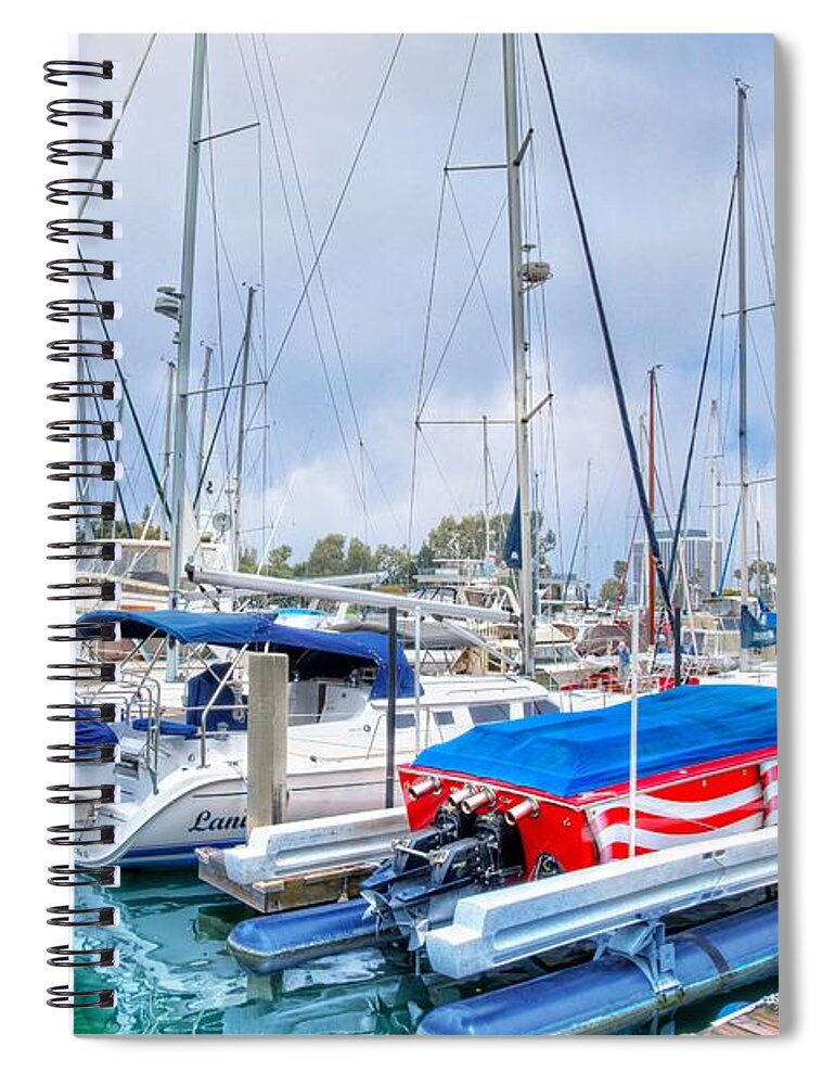 Marina Del Rey Spiral Notebook featuring the photograph American Dream by Lynn Bauer