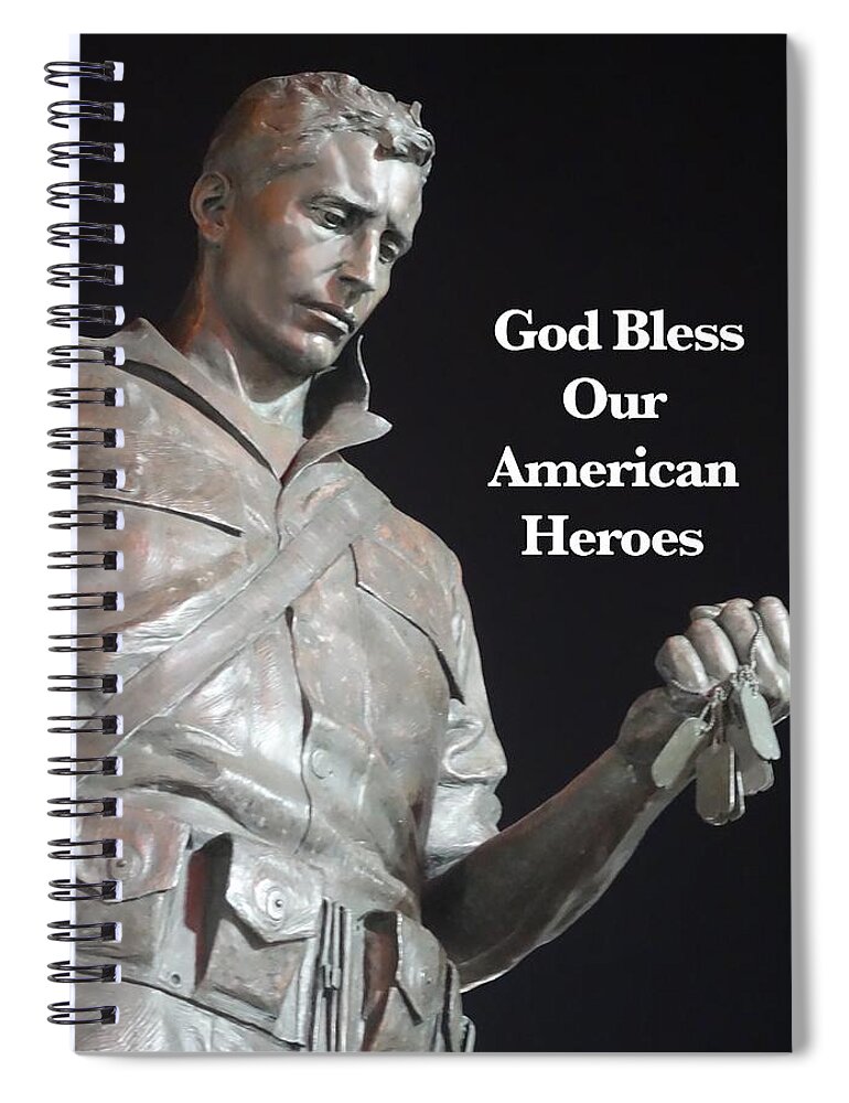 American Soldier Spiral Notebook featuring the photograph American Hero by Joan Reese