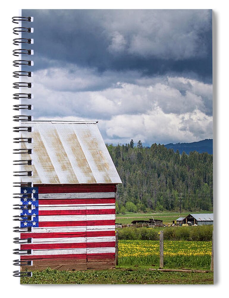 America Spiral Notebook featuring the photograph American Landscape by Wesley Aston