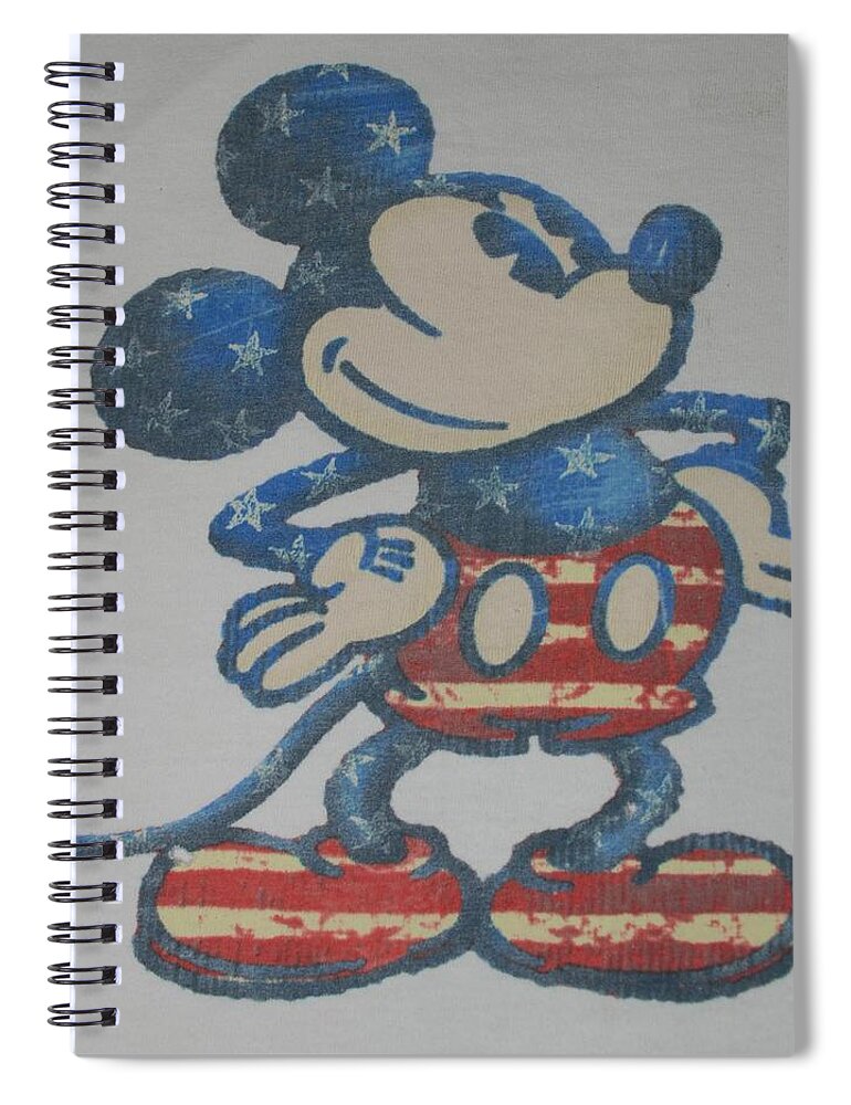 Mickey Mouse Spiral Notebook featuring the photograph American Mouse by Rob Hans