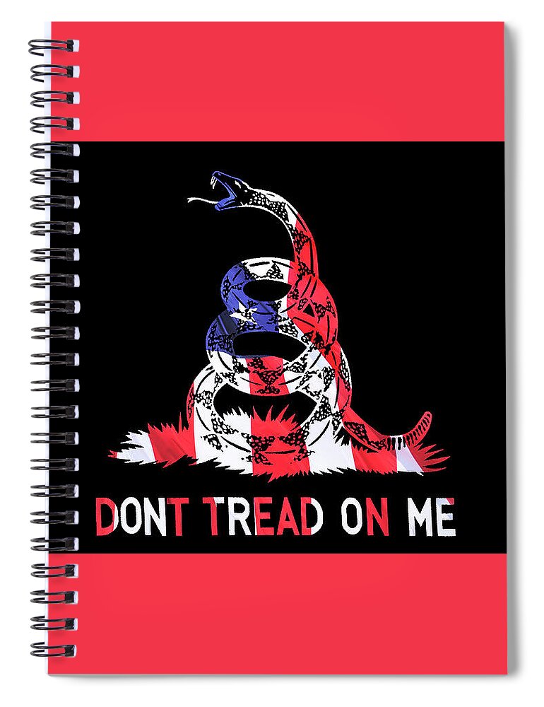Gadsden Flag Spiral Notebook featuring the photograph American Pride Don't Tread on Me HORIZONTAL by Luke Moore