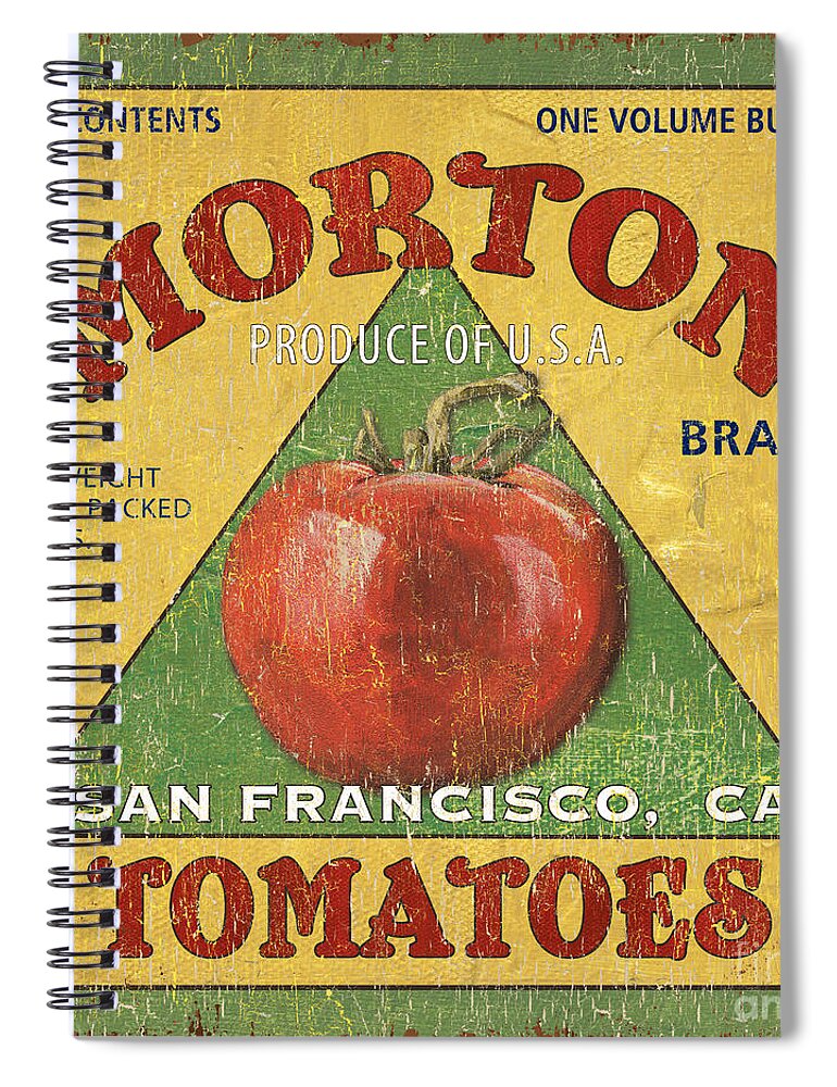 Tomatoes Spiral Notebook featuring the painting American Veggies 2 by Debbie DeWitt