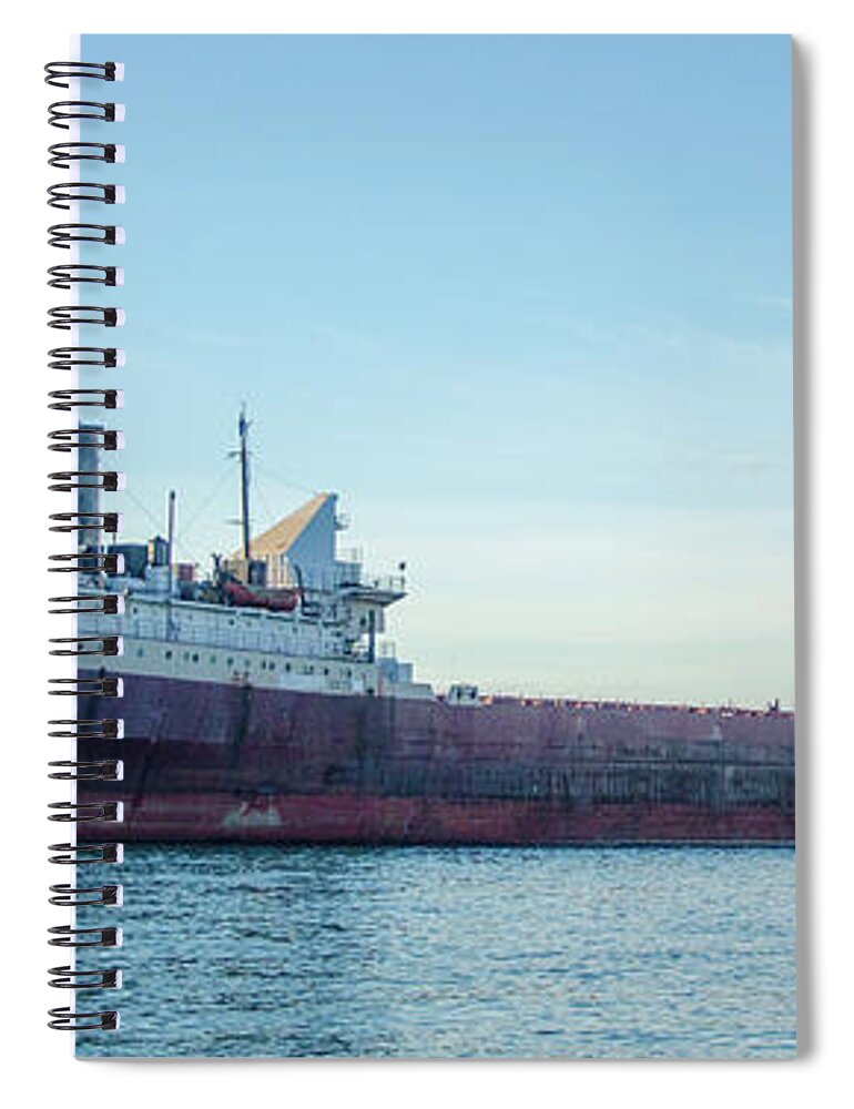 Gales Of November Spiral Notebook featuring the photograph American Victory off Saint Clair by Gales Of November