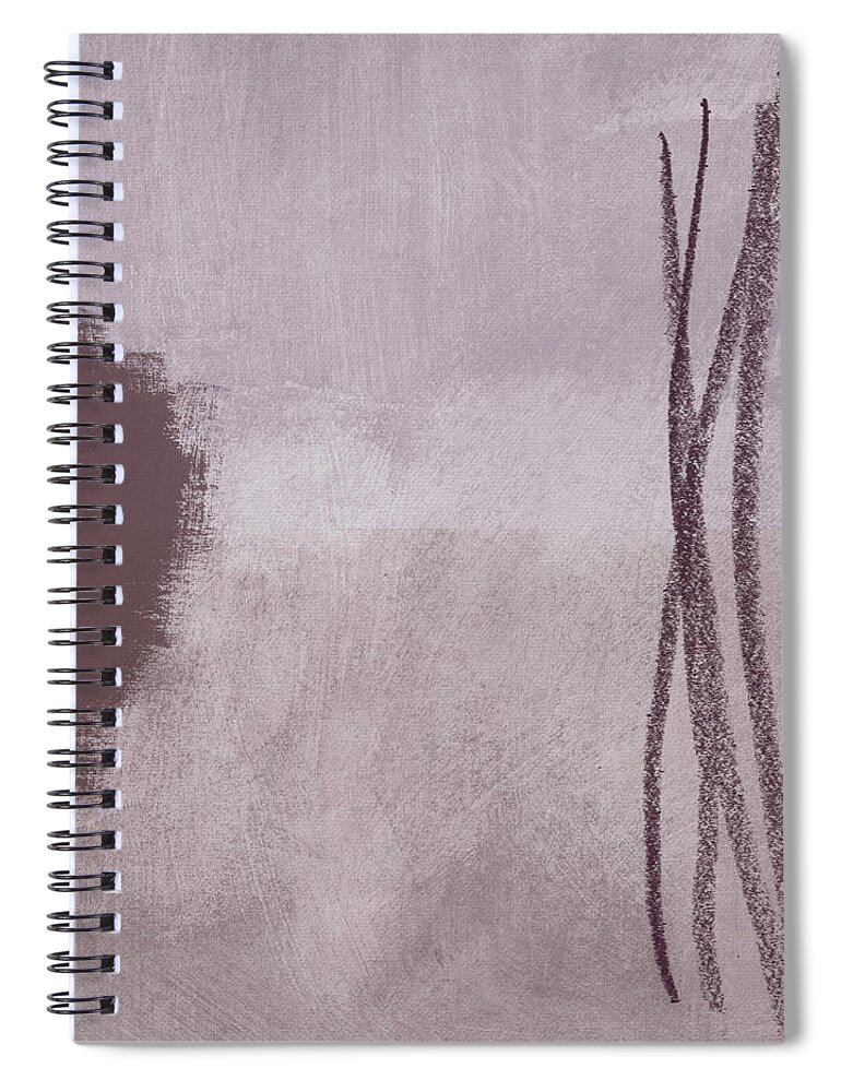 Abstract Spiral Notebook featuring the painting Amethyst 2- Abstract Art by Linda Woods by Linda Woods