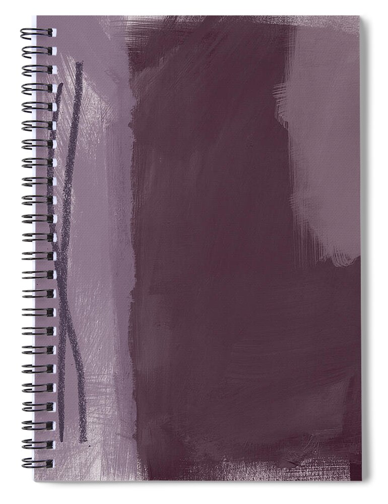Abstract Spiral Notebook featuring the painting Amethyst 3- Abstract Art by Linda Woods by Linda Woods