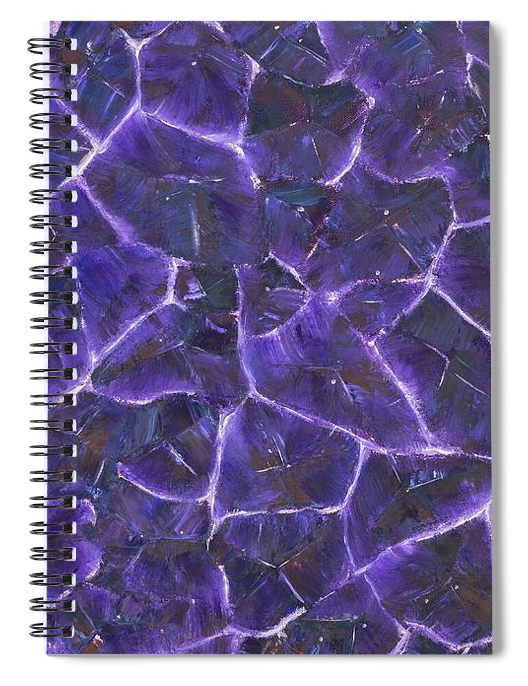 Amethyst Spiral Notebook featuring the painting Amethyst by Neslihan Ergul Colley