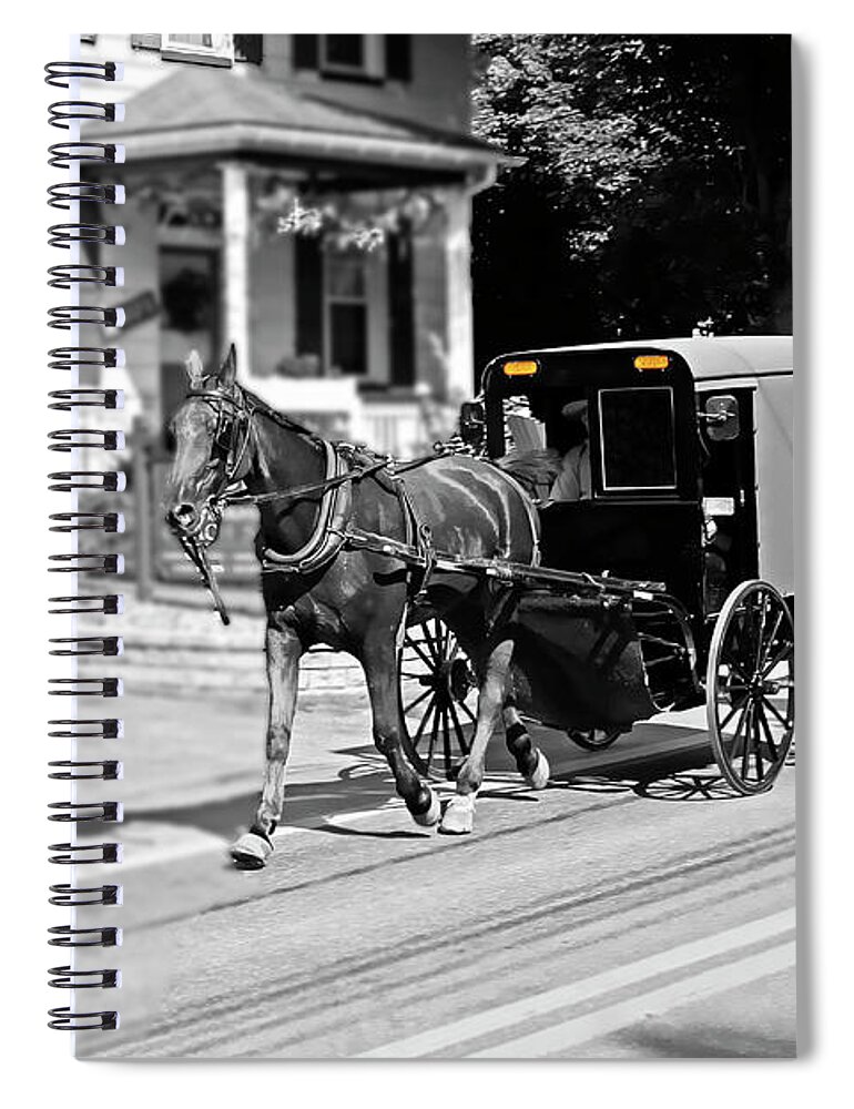 Amish Spiral Notebook featuring the photograph Amish Country Series 4064 by Carlos Diaz