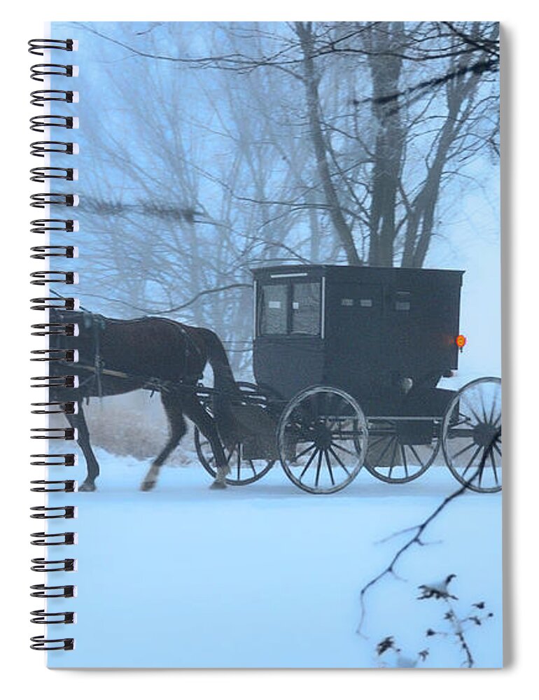 Dreamscape Spiral Notebook featuring the photograph Amish Dreamscape by David Arment