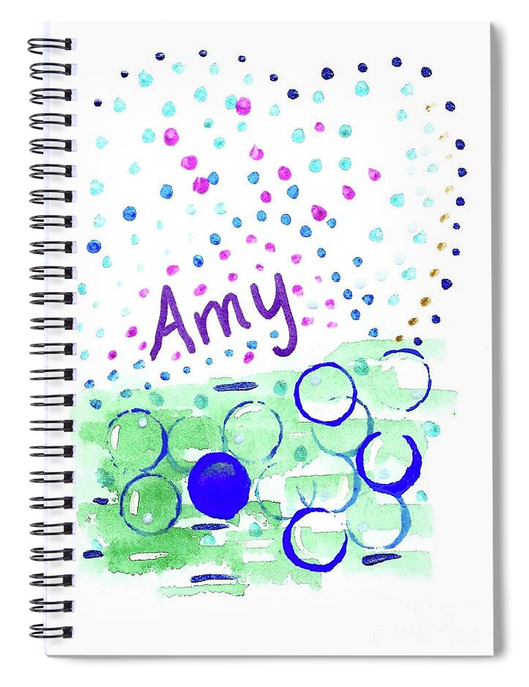 Amy Spiral Notebook featuring the painting Amy 2 by Corinne Carroll