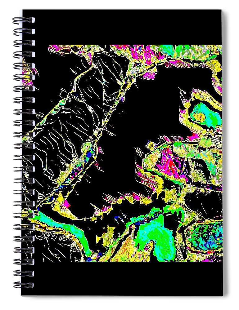 An Abstract Movement 6 Spiral Notebook featuring the drawing An Abstract Movement 6 by Brenae Cochran