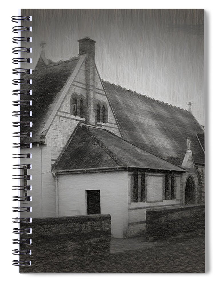 Church Spiral Notebook featuring the photograph An Irish Church by David Luebbert