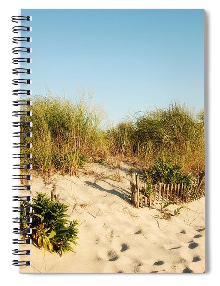 Jersey Shore Spiral Notebook featuring the photograph An Opening In The Fence - Jersey Shore by Angie Tirado