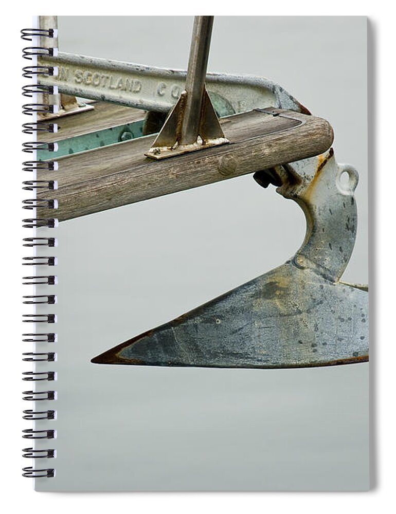 Anchor Spiral Notebook featuring the photograph Sailboat Anchor by Charles Harden