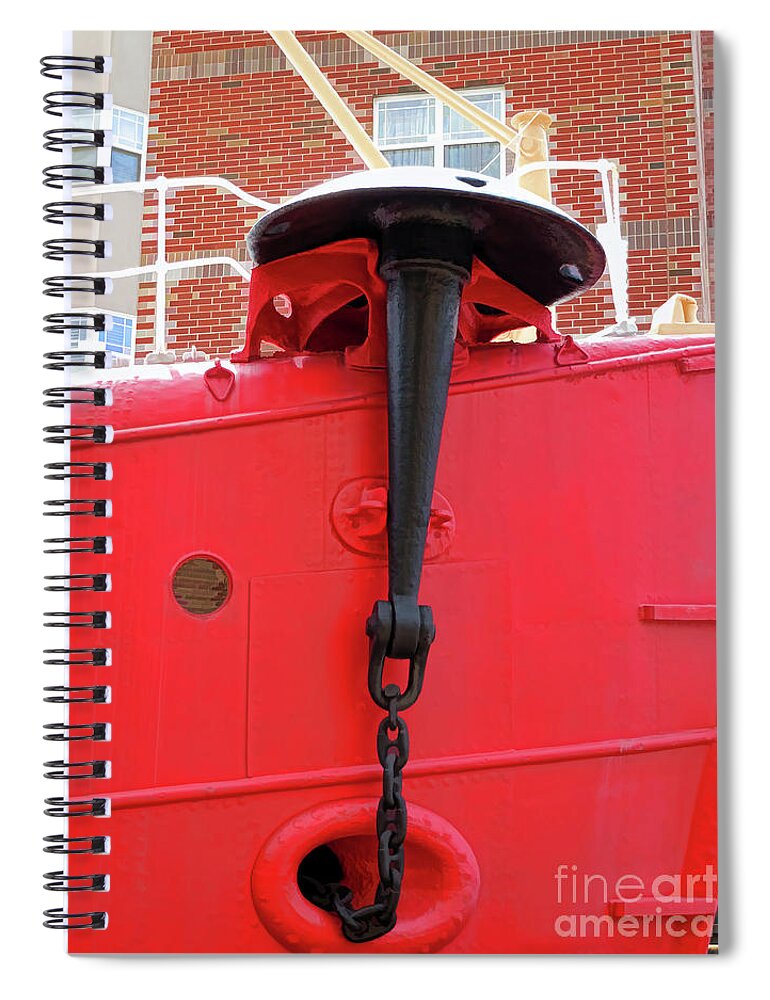 Anchor Spiral Notebook featuring the painting Anchor by Jeelan Clark