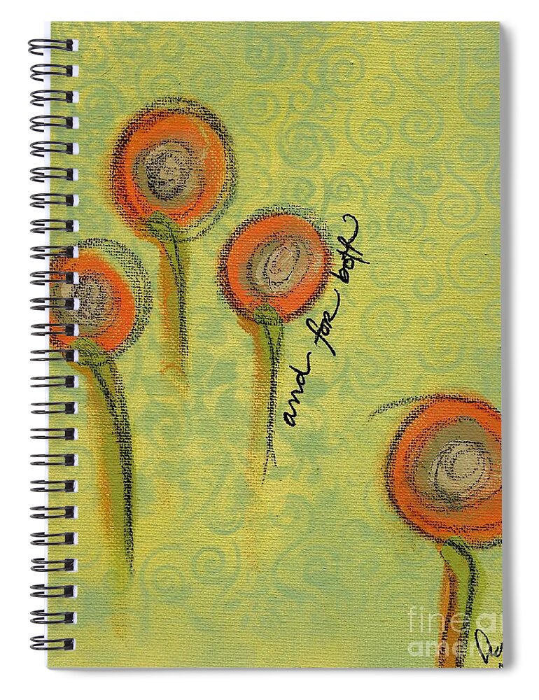 Modern Spiral Notebook featuring the painting And For Both by Hew Wilson