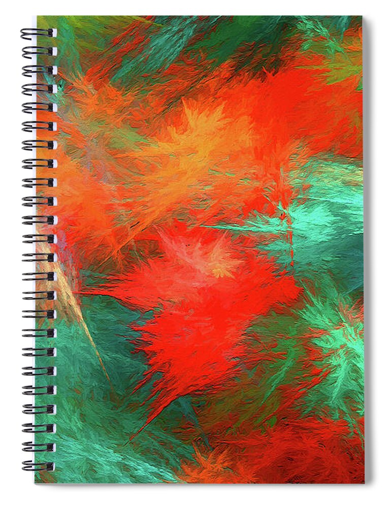 Abstract Spiral Notebook featuring the digital art Andee Design Abstract 100 2017 by Andee Design