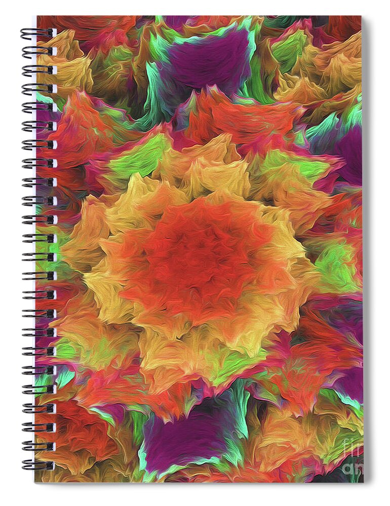 Square Spiral Notebook featuring the digital art Andee Design Abstract 70 2017 by Andee Design