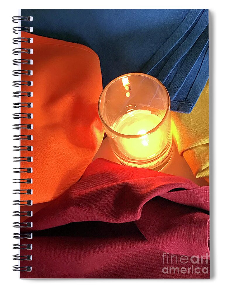 Candle Spiral Notebook featuring the photograph Andina Serviettes by Rick Locke - Out of the Corner of My Eye