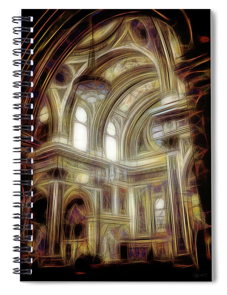 Angle Spiral Notebook featuring the digital art Angel Angles by David Luebbert