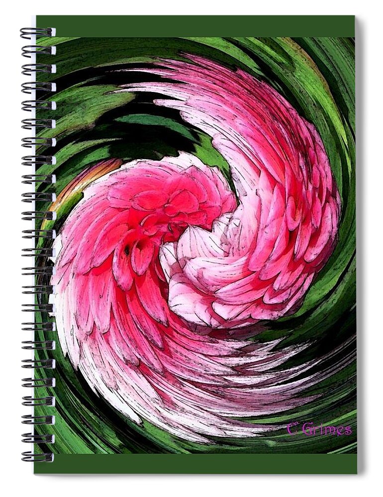 Photo Enhanced Spiral Notebook featuring the digital art Angel Wings by Carol Grimes