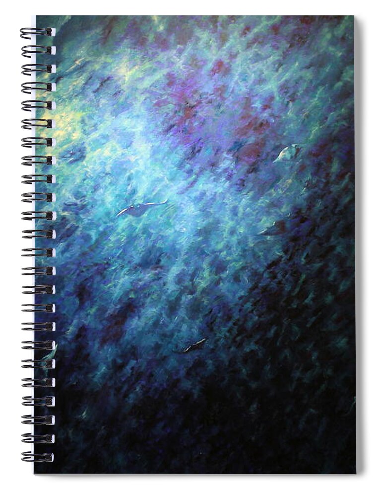  Spiral Notebook featuring the painting Angeles Del Mar by Daniel W Green
