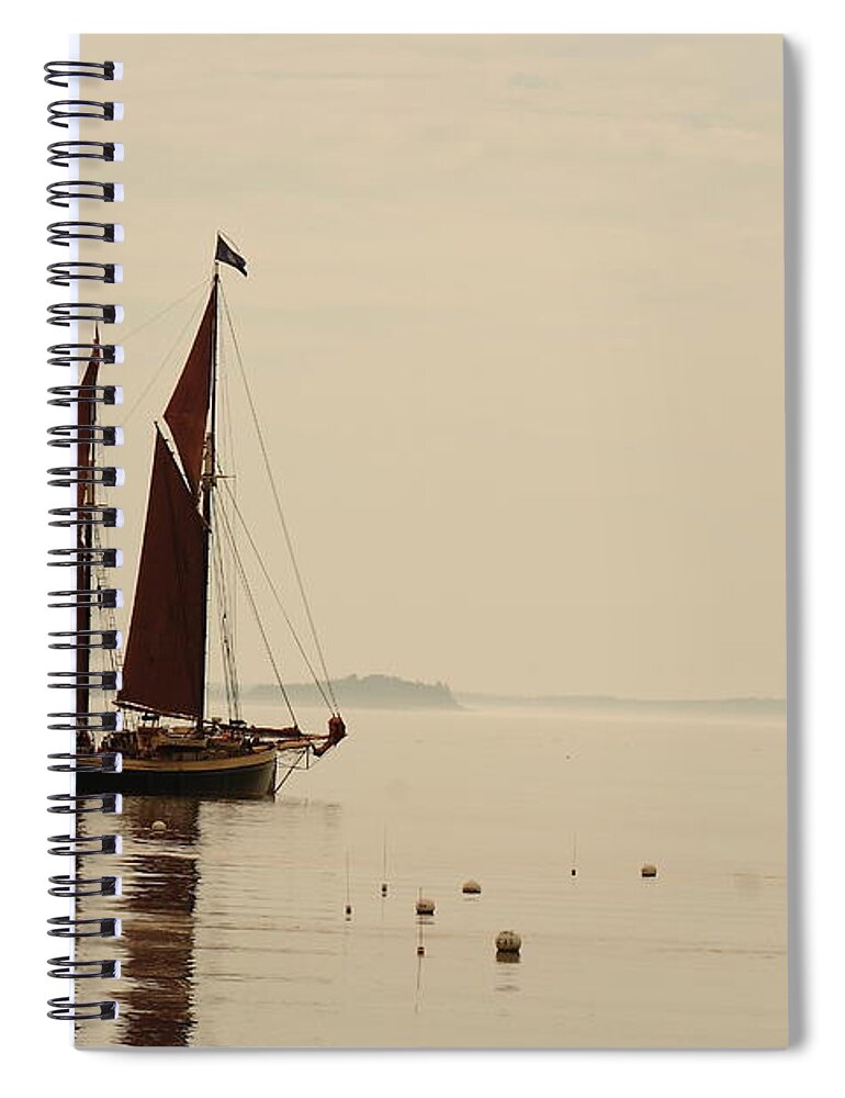 Seascape Spiral Notebook featuring the photograph Angelique Leaving Camden by Doug Mills