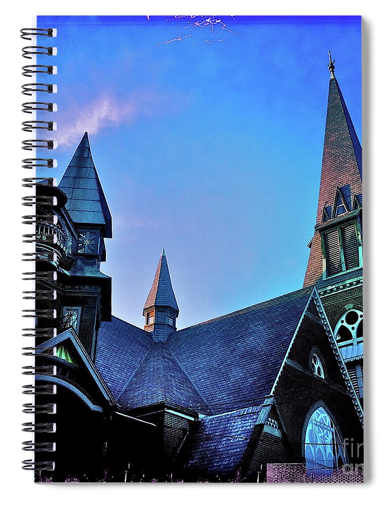 Steeples Spiral Notebook featuring the photograph Angels Among Us - The Three Sisters by Kevyn Bashore