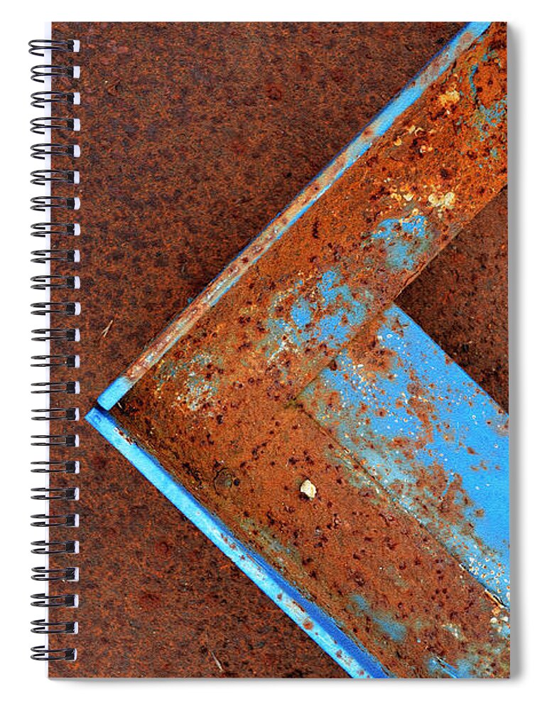 Angle Iron...raw Steel Spiral Notebook featuring the photograph Angle Iron...raw Steel by Tom Druin