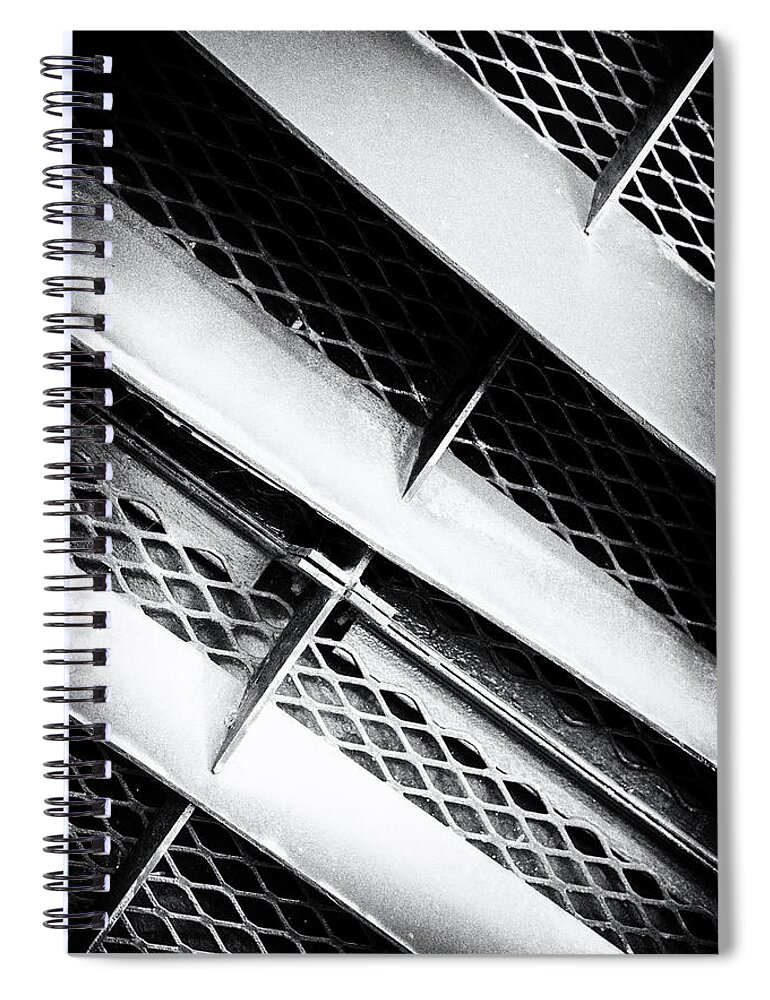 Metallic Spiral Notebook featuring the photograph Angle of Venting III by John Williams