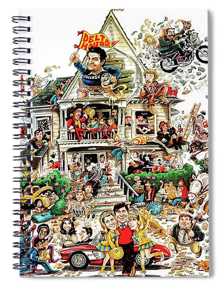 Animal House Spiral Notebook featuring the digital art Animal House by Super Lovely