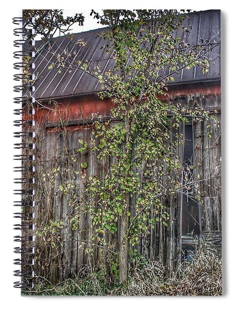 Barn Spiral Notebook featuring the photograph 0002 - Annie's Barn II by Sheryl L Sutter