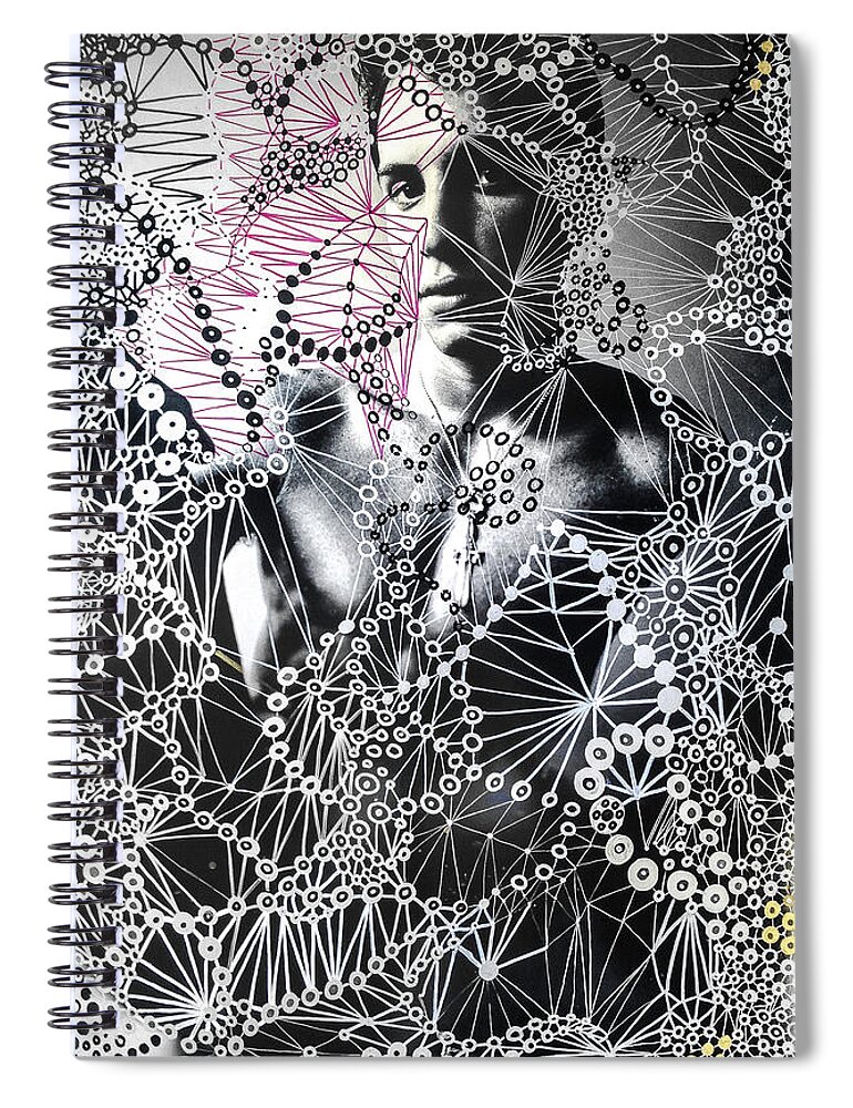 By Maria Lankina Spiral Notebook featuring the mixed media Annihilation Conversion of The Self by Maria Lankina