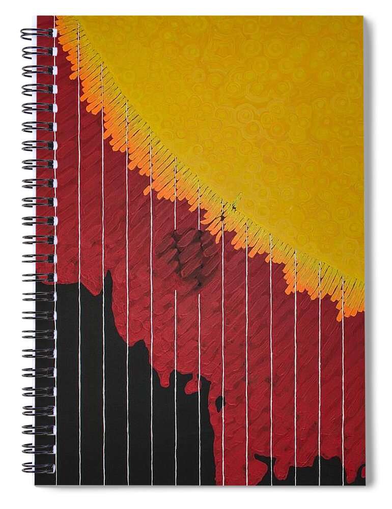 3d Spiral Notebook featuring the painting Anomaly At the Sun by Jesse Jackson Brown