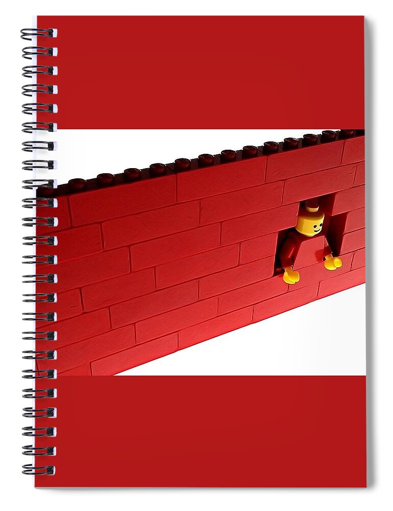 Lego Spiral Notebook featuring the photograph Another Brick In The Wall by Mark Fuller