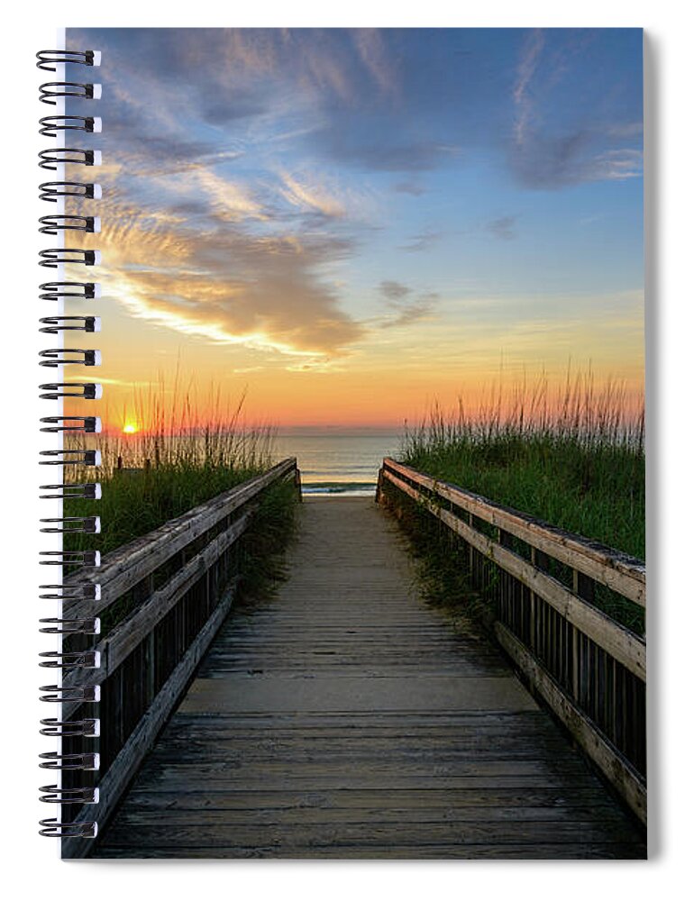 Landscape Spiral Notebook featuring the photograph Another Day On The Beach by Michael Scott