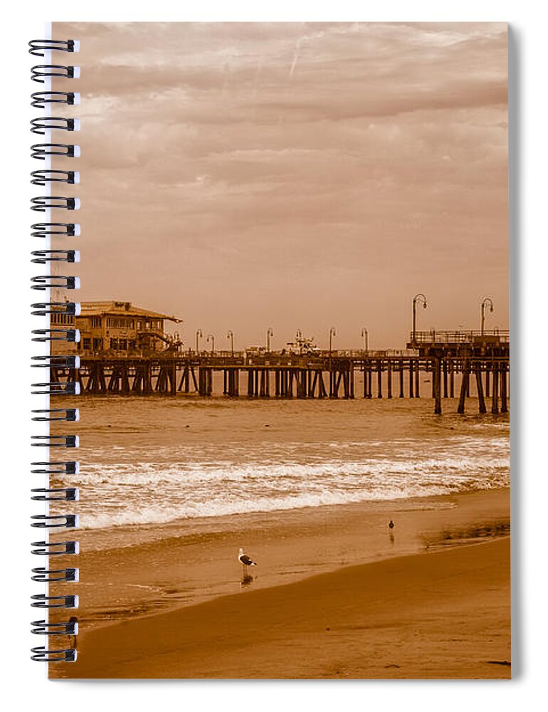Santa Monica Pier Spiral Notebook featuring the photograph Another great day at the seashore - Santa Monica by Gene Parks