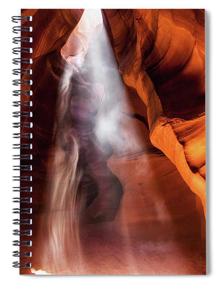 Abstract Spiral Notebook featuring the photograph Antelope Canyon by Alex Mironyuk