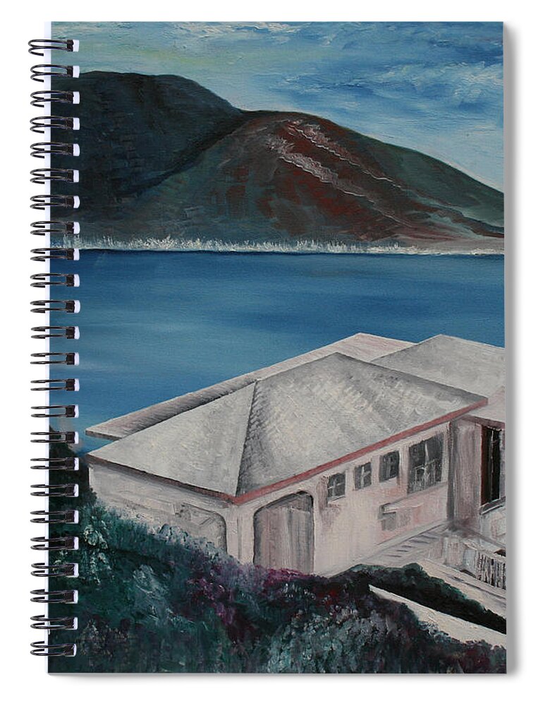Antigua Spiral Notebook featuring the painting Antigua by Obi-Tabot Tabe