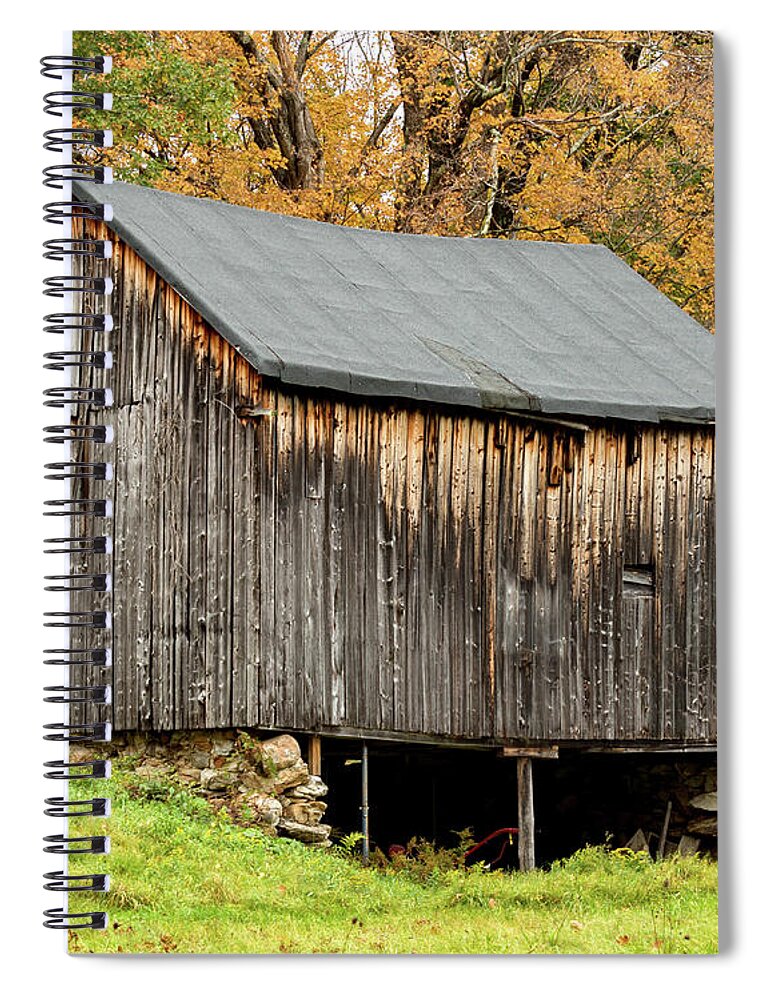 Vermont Spiral Notebook featuring the photograph Antique Barn by Phil Spitze
