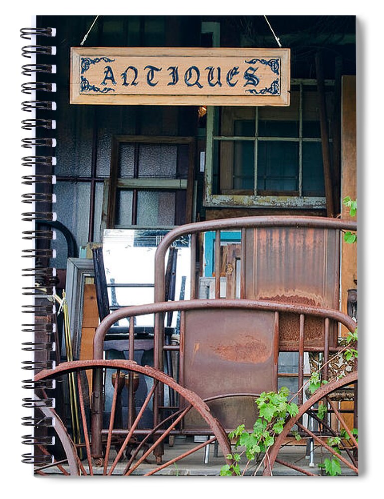 Antiques Spiral Notebook featuring the photograph Antique Collectibles 1 by Linda McRae
