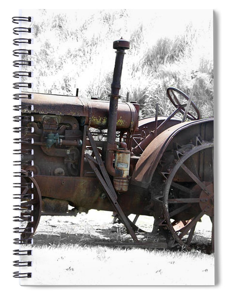 Antique Iron Horse Spiral Notebook featuring the photograph Antique Iron Horse by Kathy M Krause