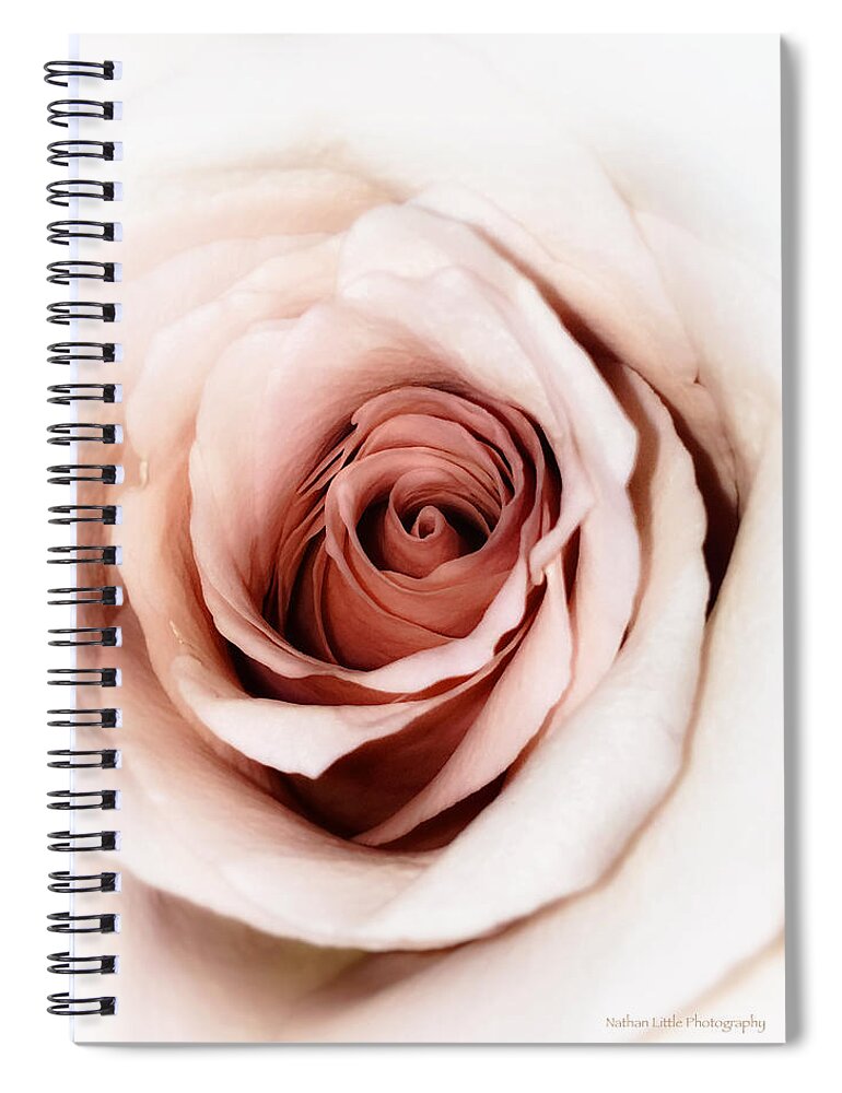Vintage Spiral Notebook featuring the photograph Antique Rose by Nathan Little