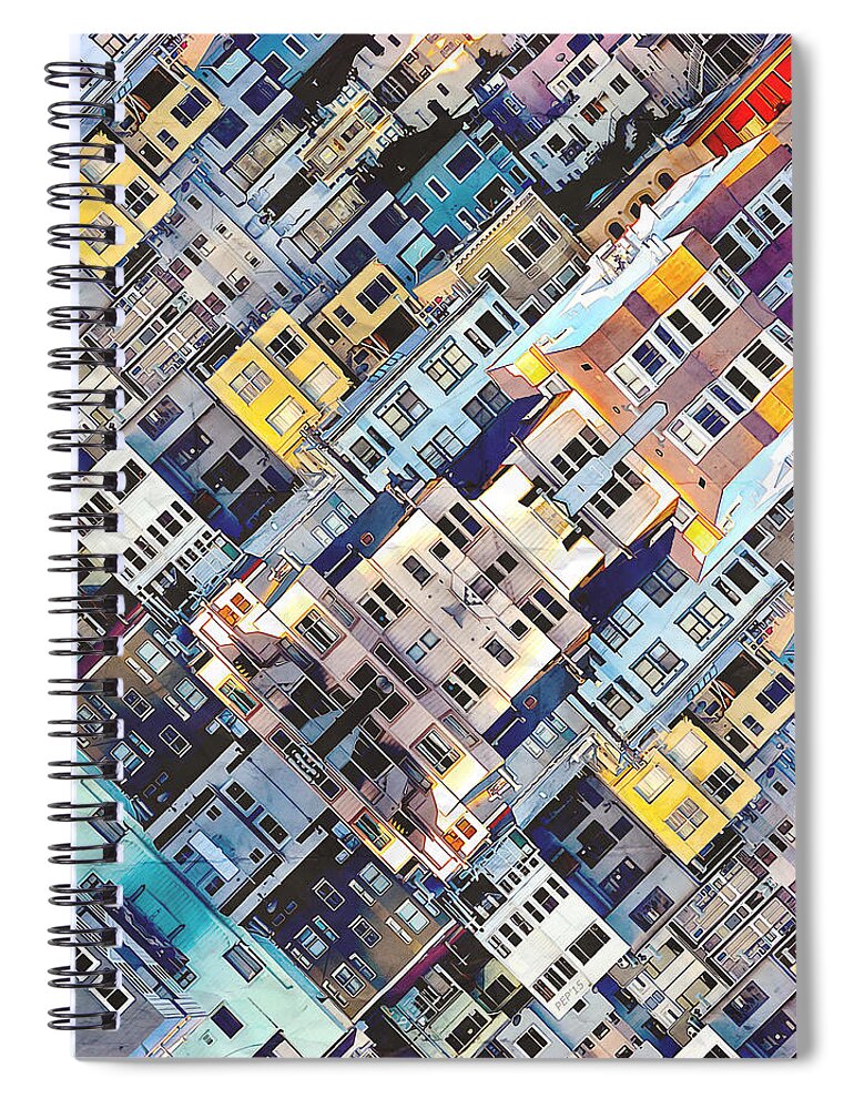City Spiral Notebook featuring the photograph Apartments In The City by Phil Perkins