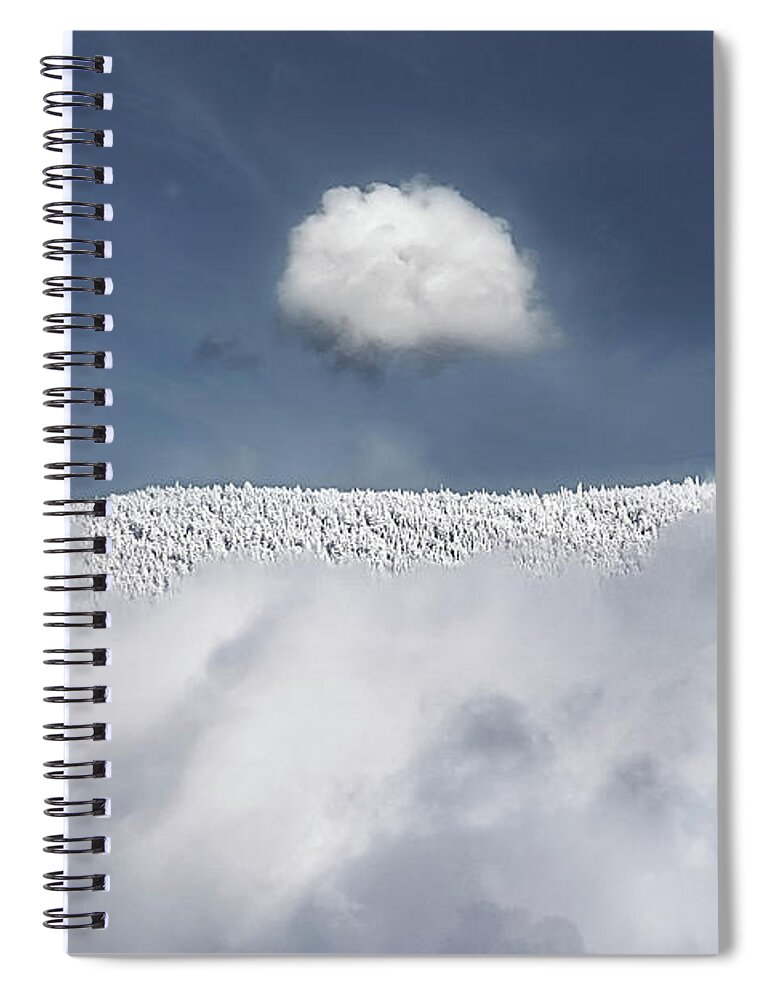 Mountain Spiral Notebook featuring the photograph Apex by John Poon