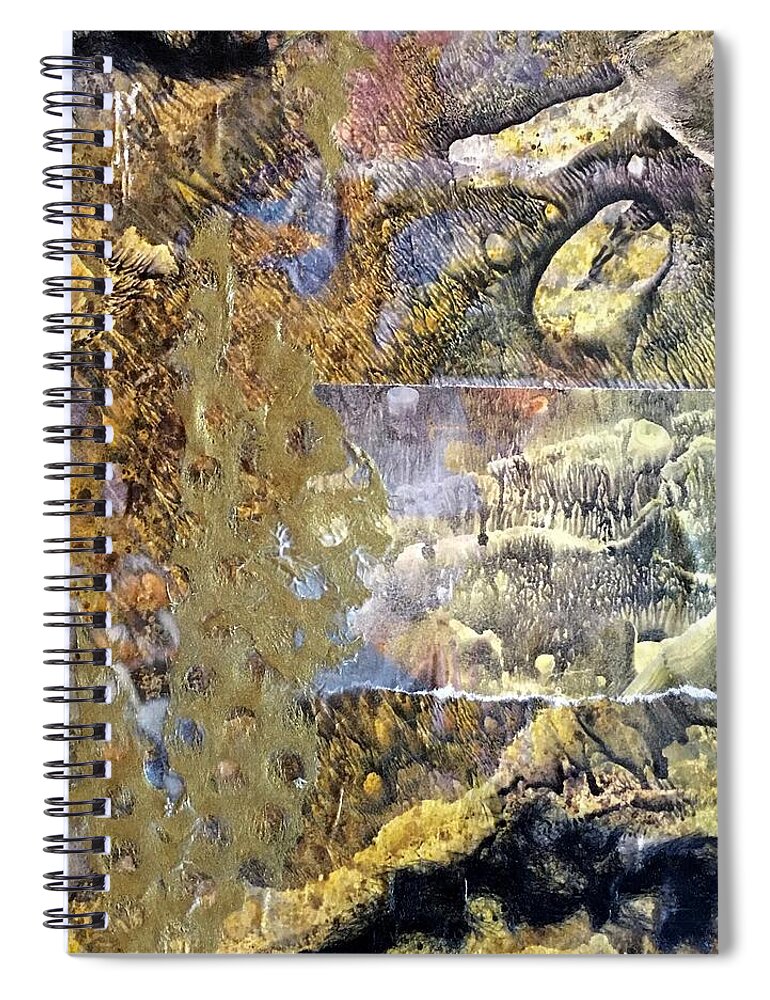 Apocalypse Spiral Notebook featuring the mixed media Apocalypse by Sandra Lee Scott