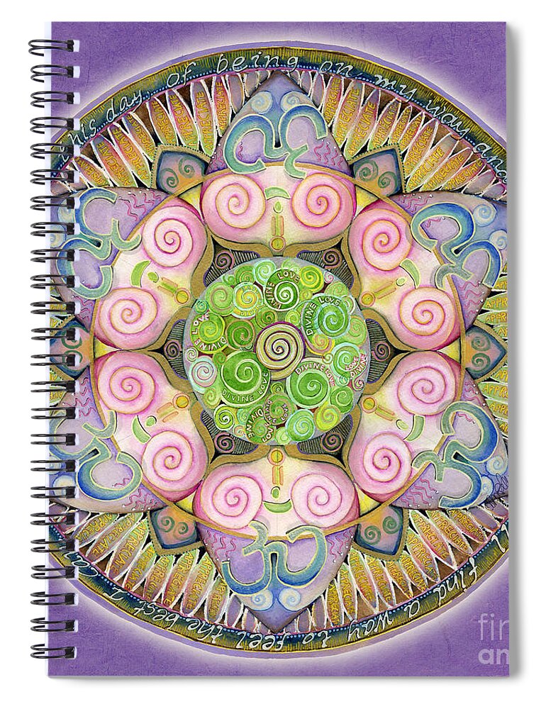 Mandala Spiral Notebook featuring the painting Appreciation Mandala by Jo Thomas Blaine