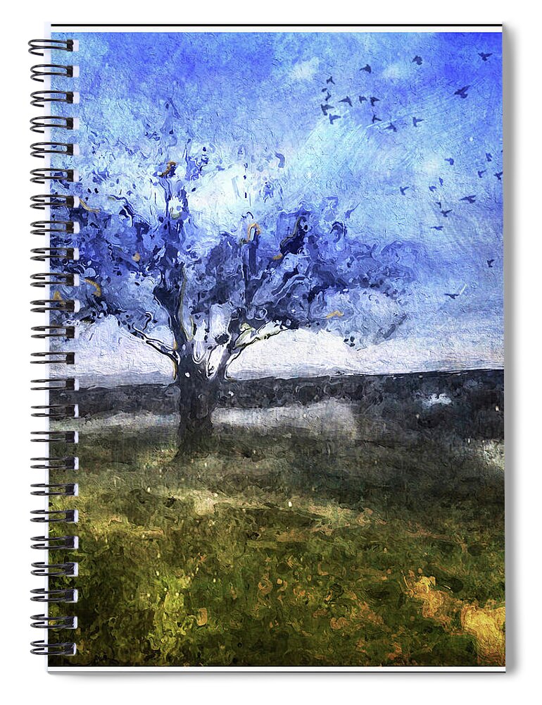 Tree Spiral Notebook featuring the photograph Approaching by Peggy Dietz